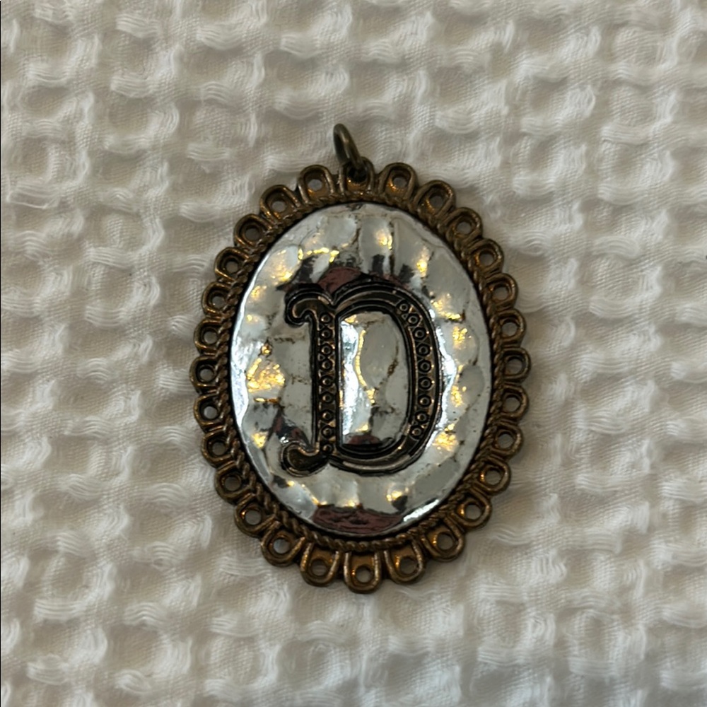 Ornate Monogram 'D' Pendant (Plunder Jewelry)